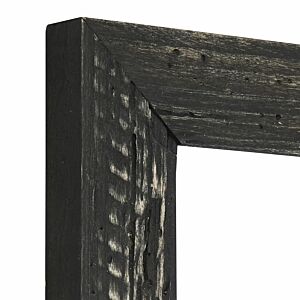 Fotolijst zwart met houtworm gaatjes, 25x25cm