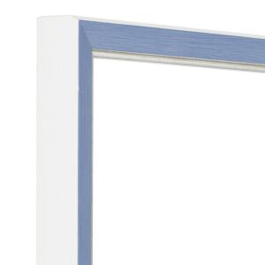 Fotolijst Louvre – Lichtblauw – Zilveren randje - Witte zijkant, 50x60cm