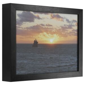 Fotolijst - Zwart met zichtbare houtnerf - 7 cm hoog profiel, 20x30cm