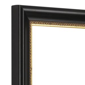 Klassieke Fotolijst - Zwart met gouden structuurbies, 20x28cm