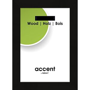 Fotolijst Accent Wood Zwart - 21x29,7 (A4) cm, 21x29,7cm(a4)