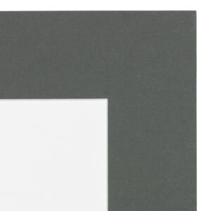 Passe-partout - Staalgrijs met witte kern, 80x80cm