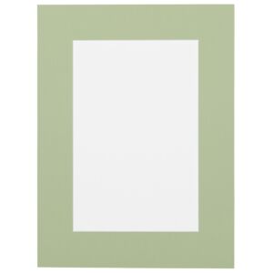 Passe-partout - Zacht groen met witte kern, 50x70cm