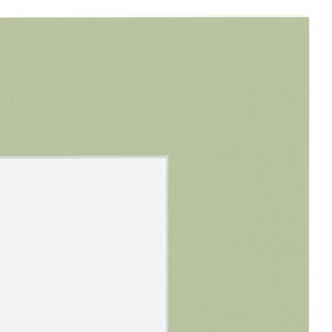 Passe-partout - Zacht groen met witte kern, 40x50cm