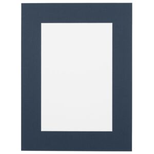 Passe-partout - Staalblauw met witte kern, 80x100cm