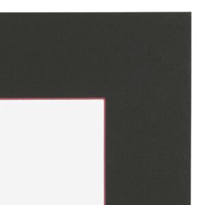 Passe-partout - Zwart met rode kern, 70x90cm