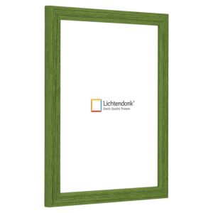 Fotolijst - Groen - Halfrond met zichtbare houtnerf, 13x18cm