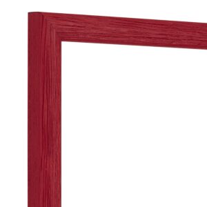 Fotolijst - Rood - Halfrond met zichtbare houtnerf, 20x28cm